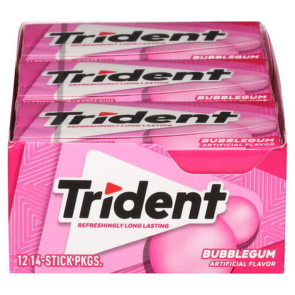 Trident Sugar Free Chewing Gum – 12 Packs × 14 Sticks (168 Sticks) | Multiple Flavors