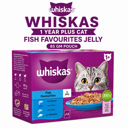 Whiskas Kitten Fish Favourites in Jelly – 12 x 85g