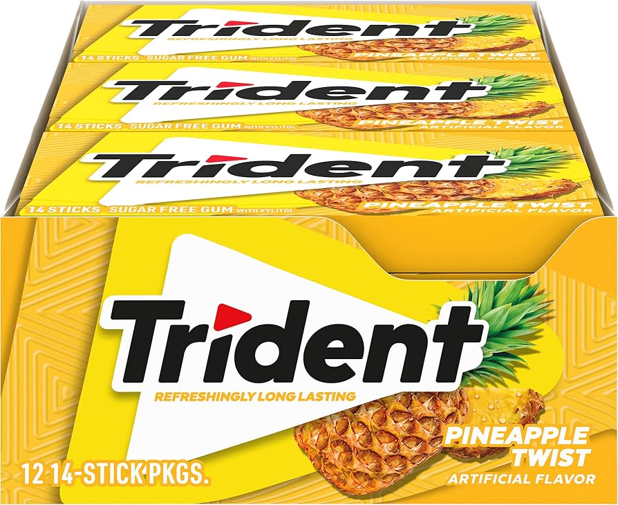 Trident Sugar Free Chewing Gum – 12 Packs × 14 Sticks (168 Sticks) | Multiple Flavors