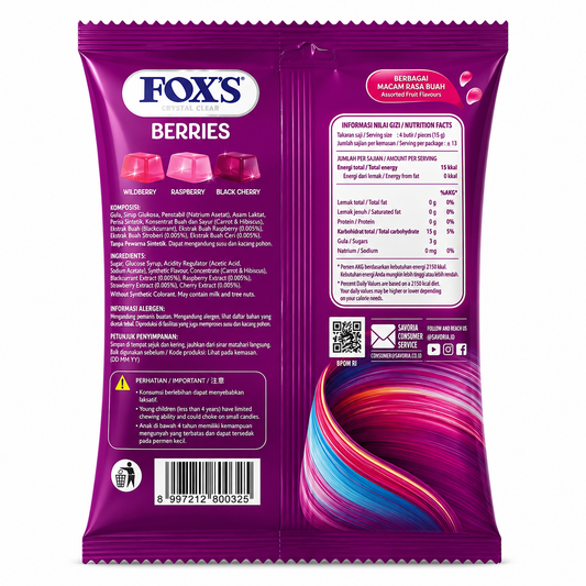 FOX’S Crystal Clear Berries Candy – 90g