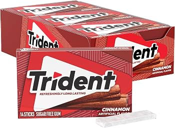 Trident Sugar Free Chewing Gum – 12 Packs × 14 Sticks (168 Sticks) | Multiple Flavors