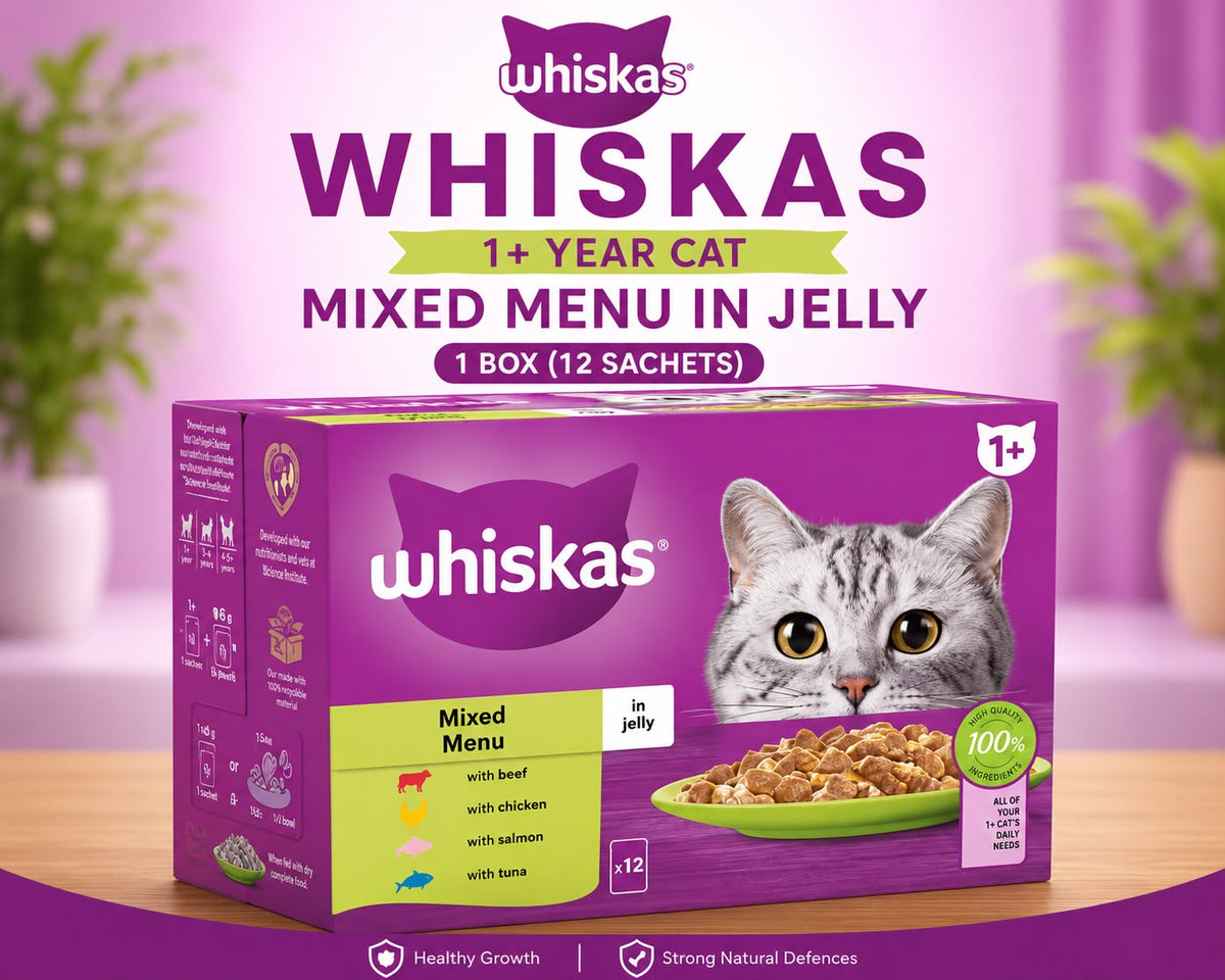 Whiskas Adult Mixed Menu in Jelly – 12 x 85g