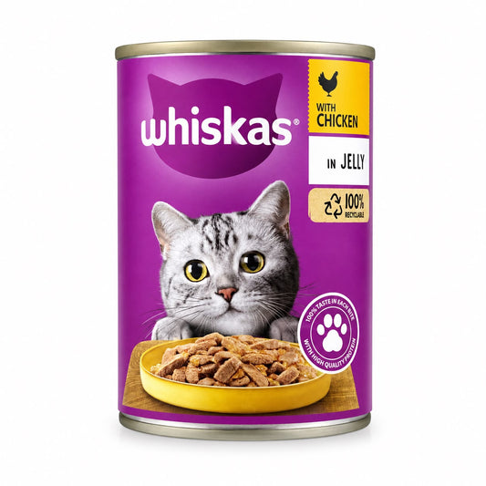 Whiskas Chicken in Jelly Wet Cat Food for Adult Cats 400g